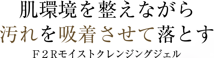 肌環境を整えながら汚れを吸着させて落とす